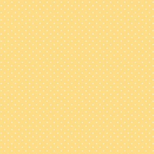 Tissu Makower Bijoux - Jaune  poussin- Tons sur tons