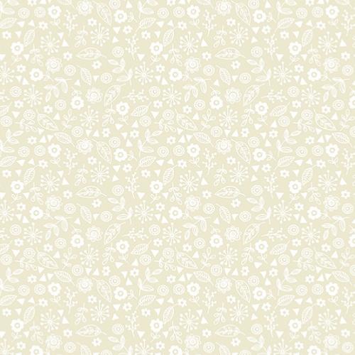Tissu Makower petites fleurs – Tons sur Tons blanc cassé – Collection Essentials