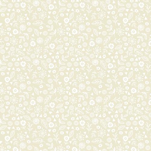 Tissu Makower petites fleurs – Tons sur Tons blanc cassé – Collection Essentials