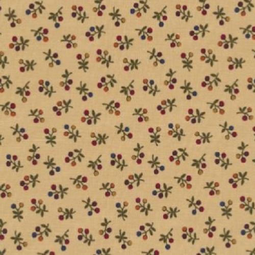 Tissu Moda Kensas Troubles Petites baies colorées sur fond beige - Favorites