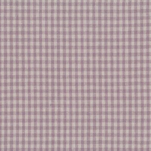 Tissu Lin - Petits Carreaux Parme - Collection Shabby Chic
